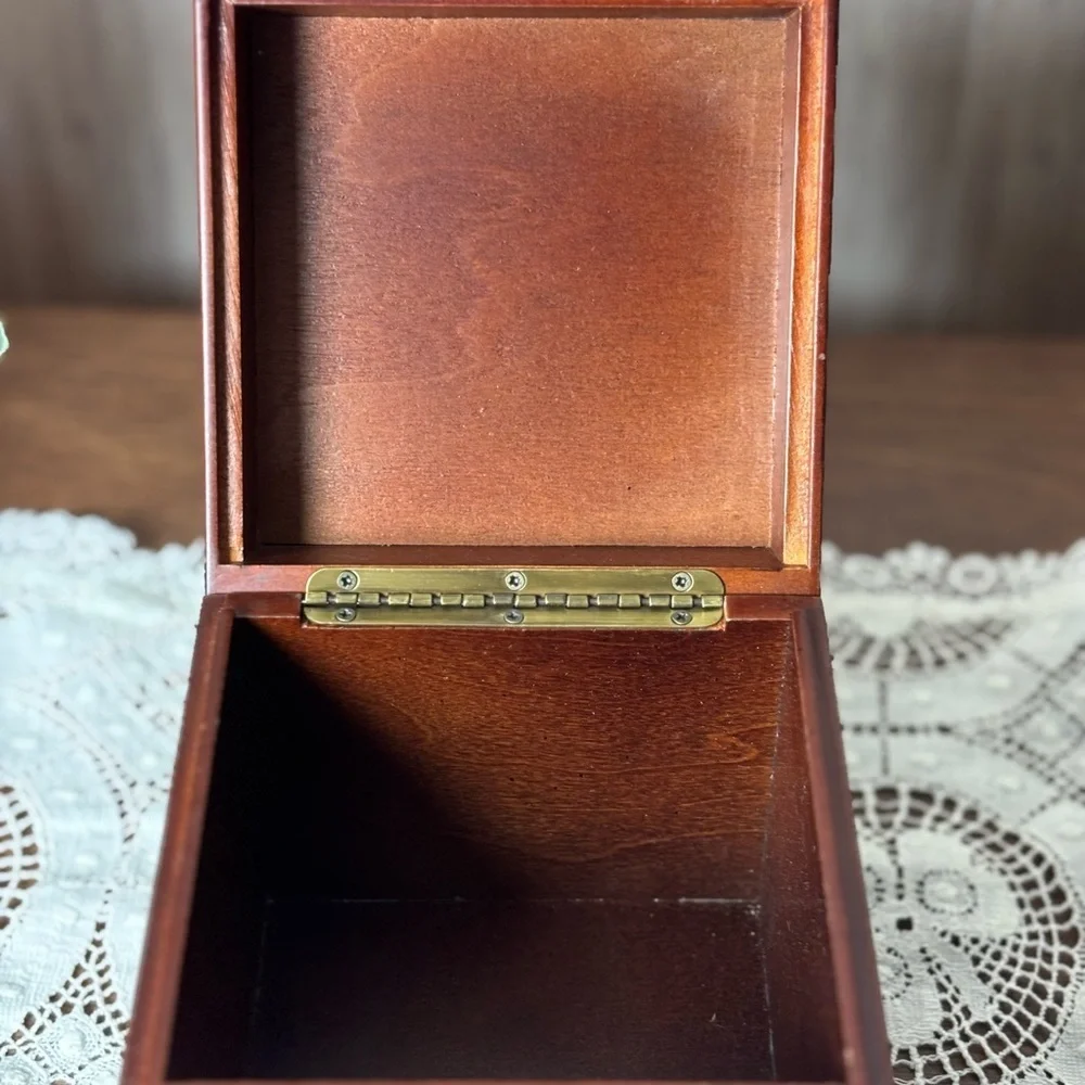 Vintage Mahogany and Brass Bombay Company Box with Medallion
